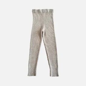 Baby & Kids Merino Wool Sylfaen Skinny Rib Leggings - Wheat