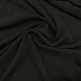 Black 100% Washable Merino Wool Interlock Fabric - 230 GSM - Mulesing Free