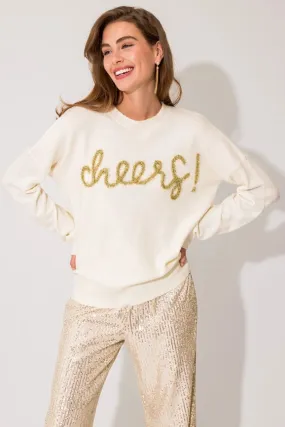 Cheers Pullover Sweater White