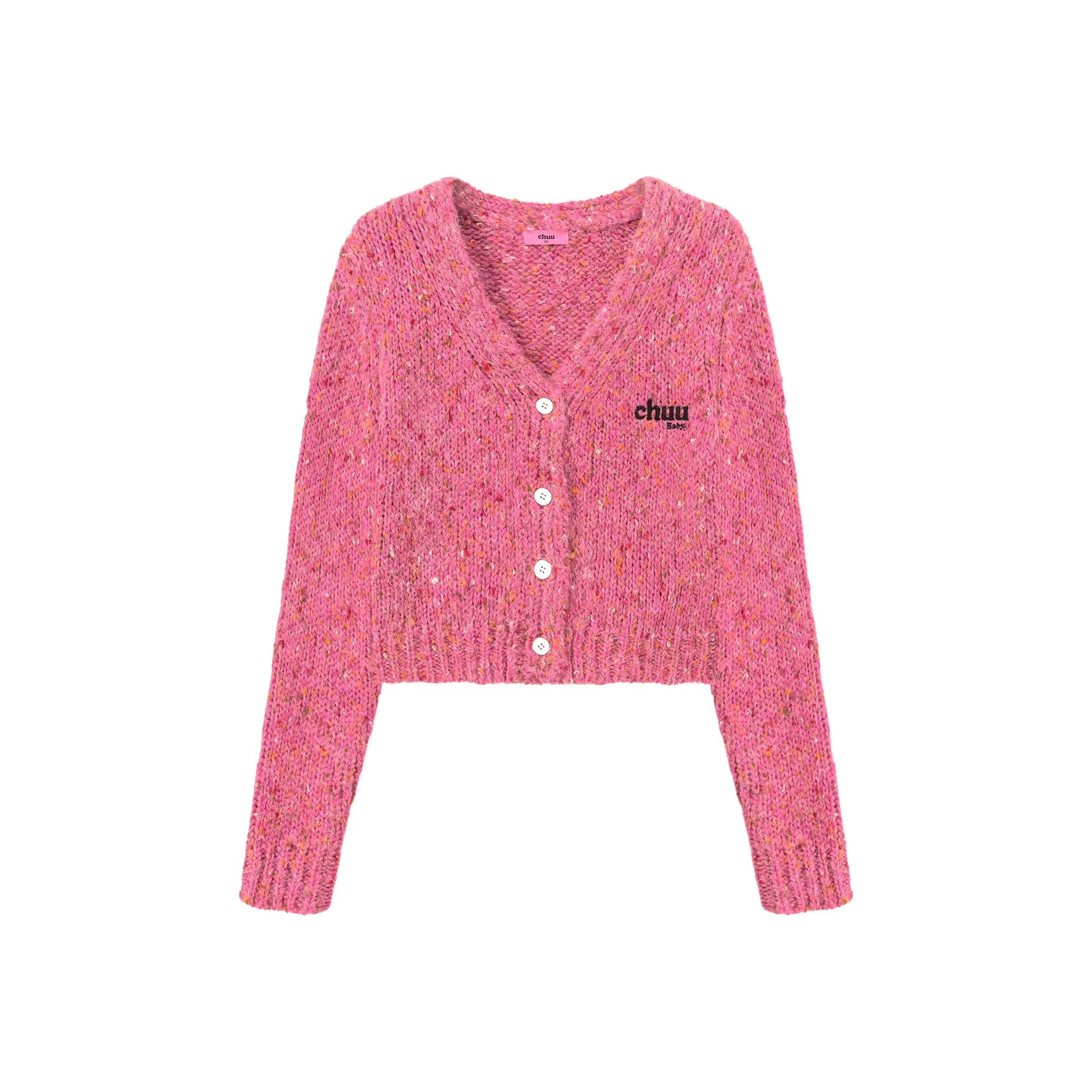 Cropped Knit Color Cardigan