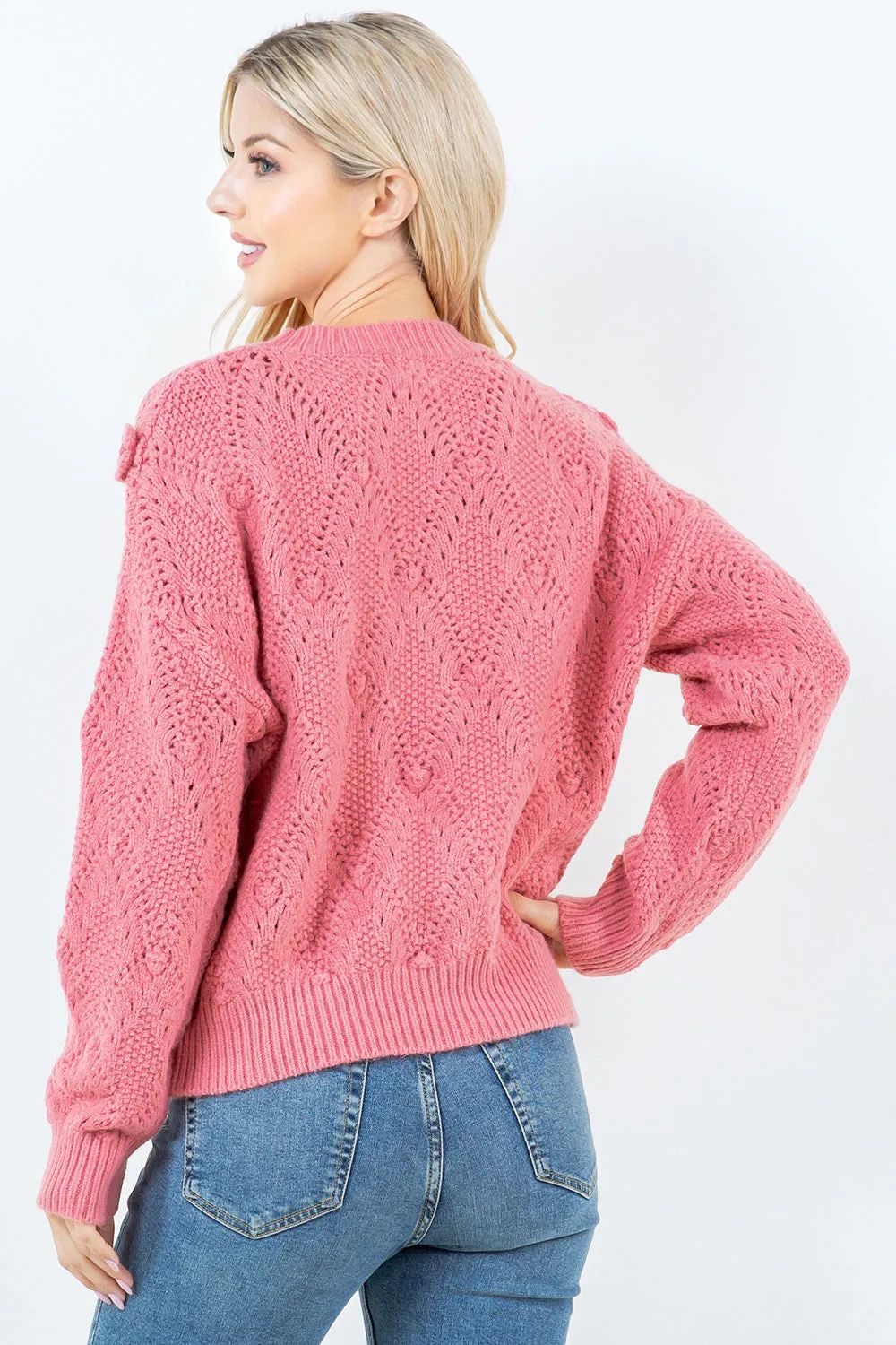 Ellie Embroidered Crew Neck Sweater