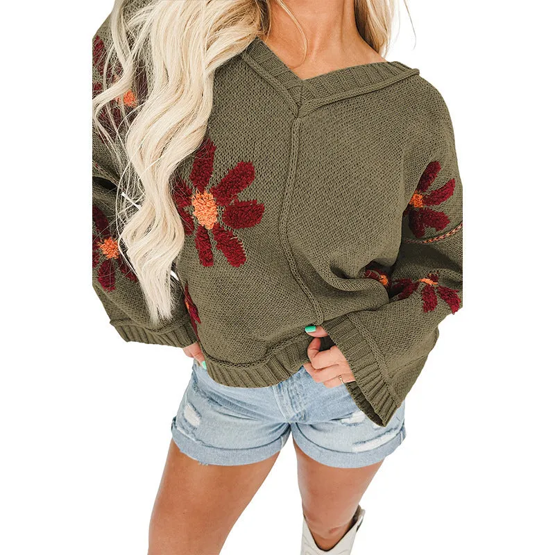 Fashion Floral Pullover Women