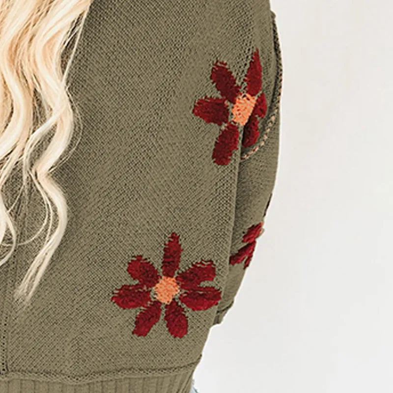 Fashion Floral Pullover Women