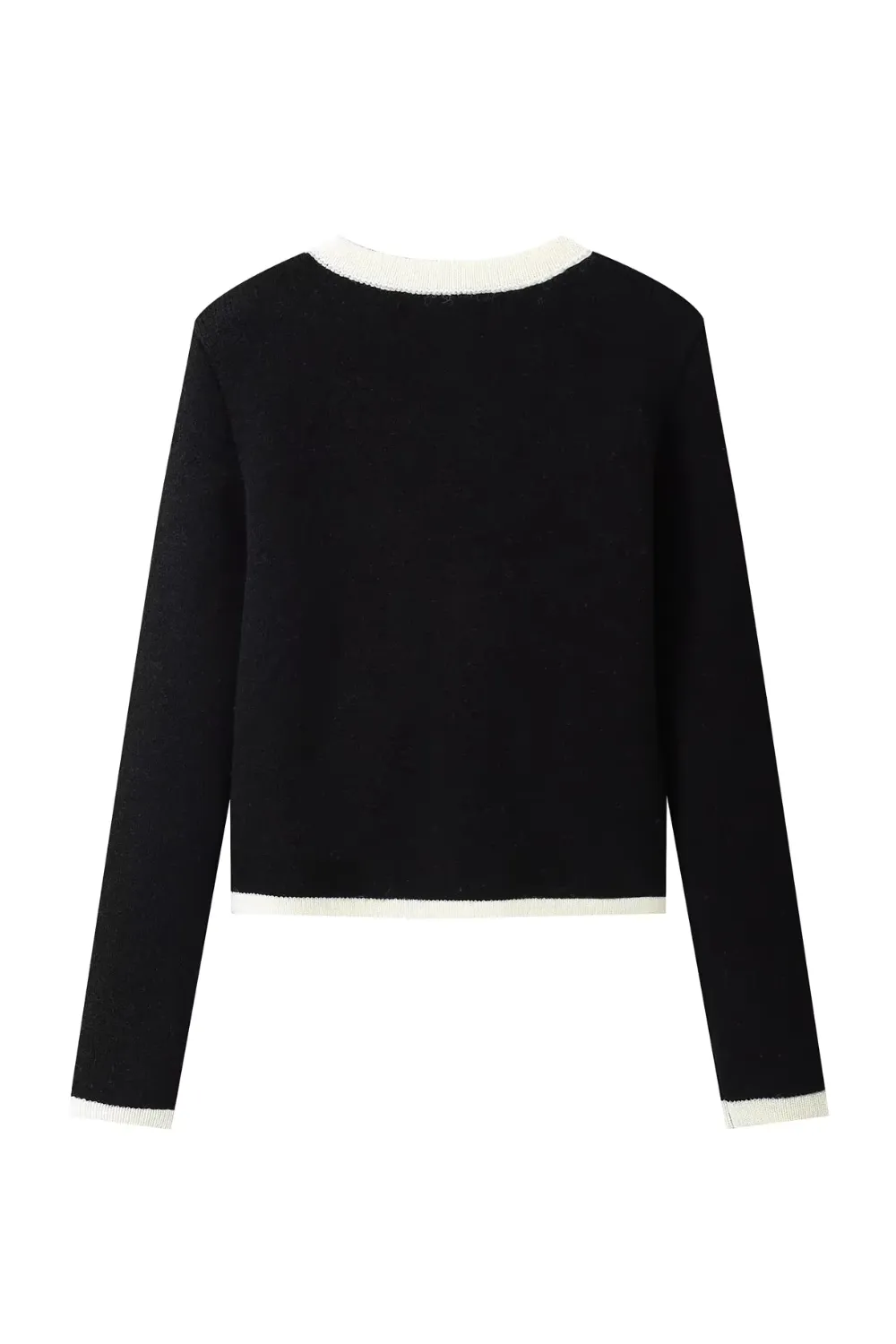 'Fatima' Contrast Trim Knit Cardigan