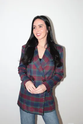 Holiday plaid blazer