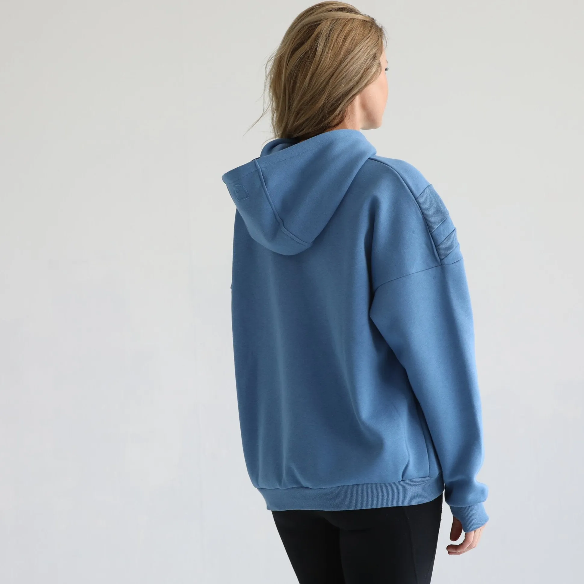 Isabella Ultra Soft Oversized Nursing & Pregnancy Hoodie (Chambray Blue)