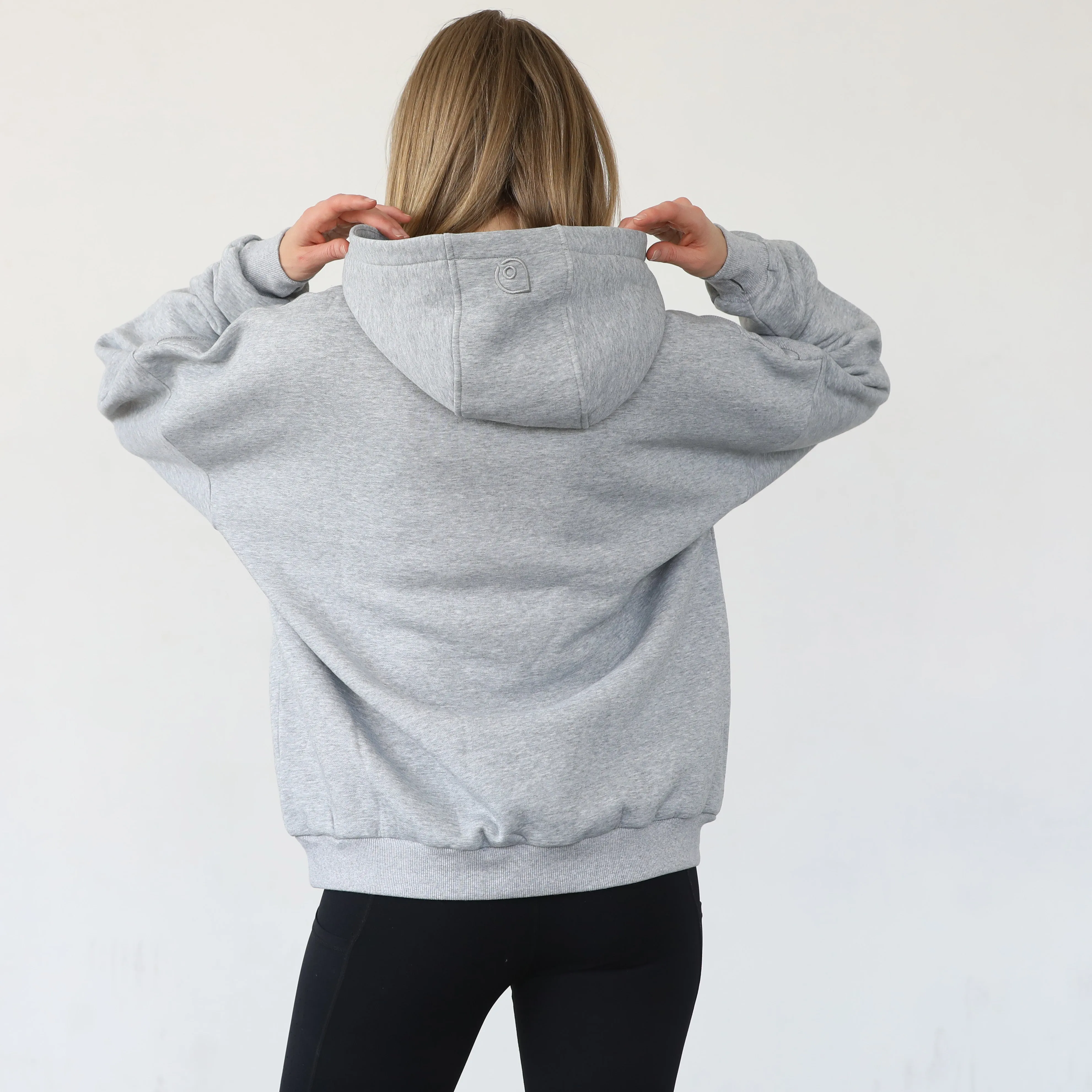 Isabella Ultra Soft Oversized Nursing & Pregnancy Hoodie (Heather Grey)