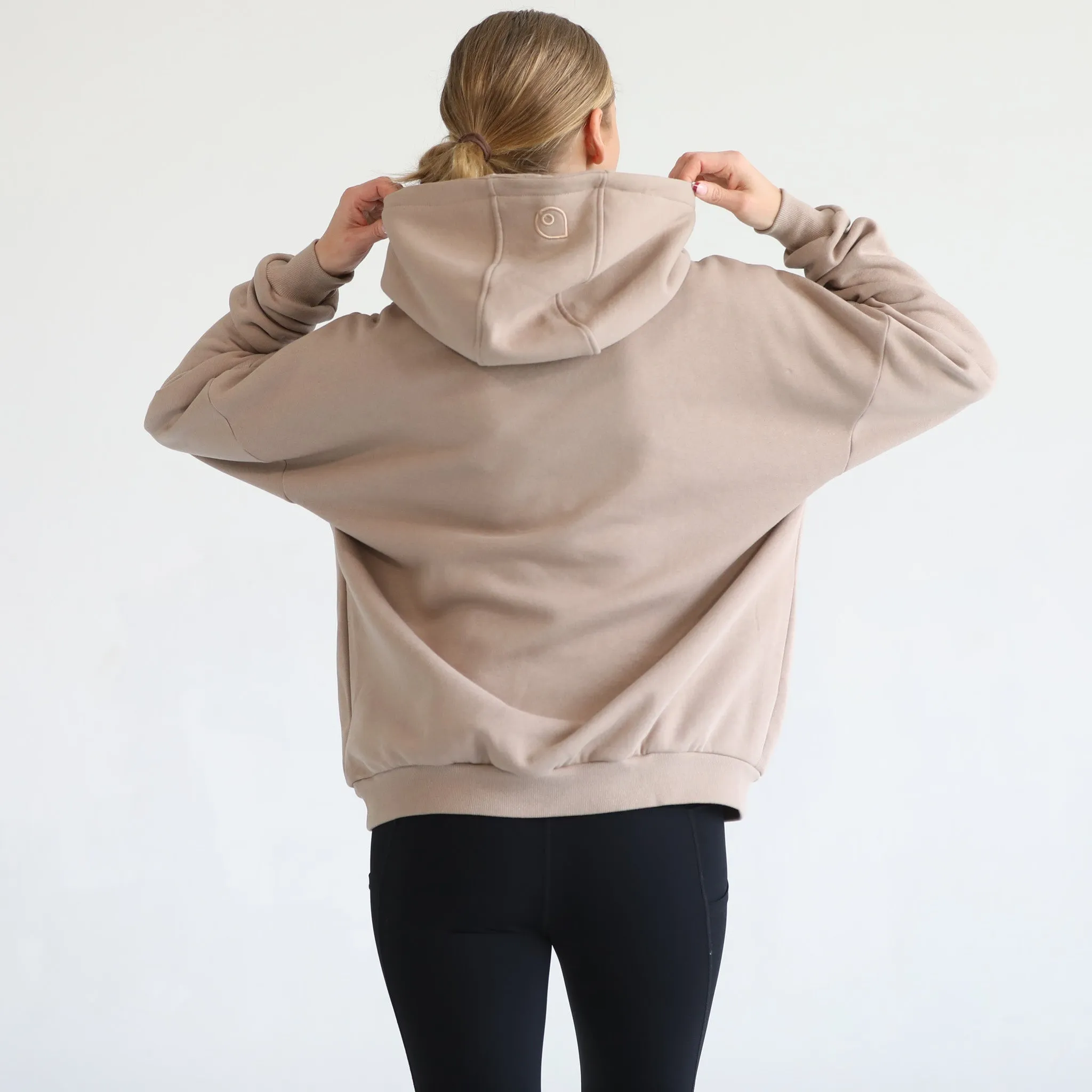 Isabella Ultra Soft Oversized Nursing & Pregnancy Hoodie (Taupe)