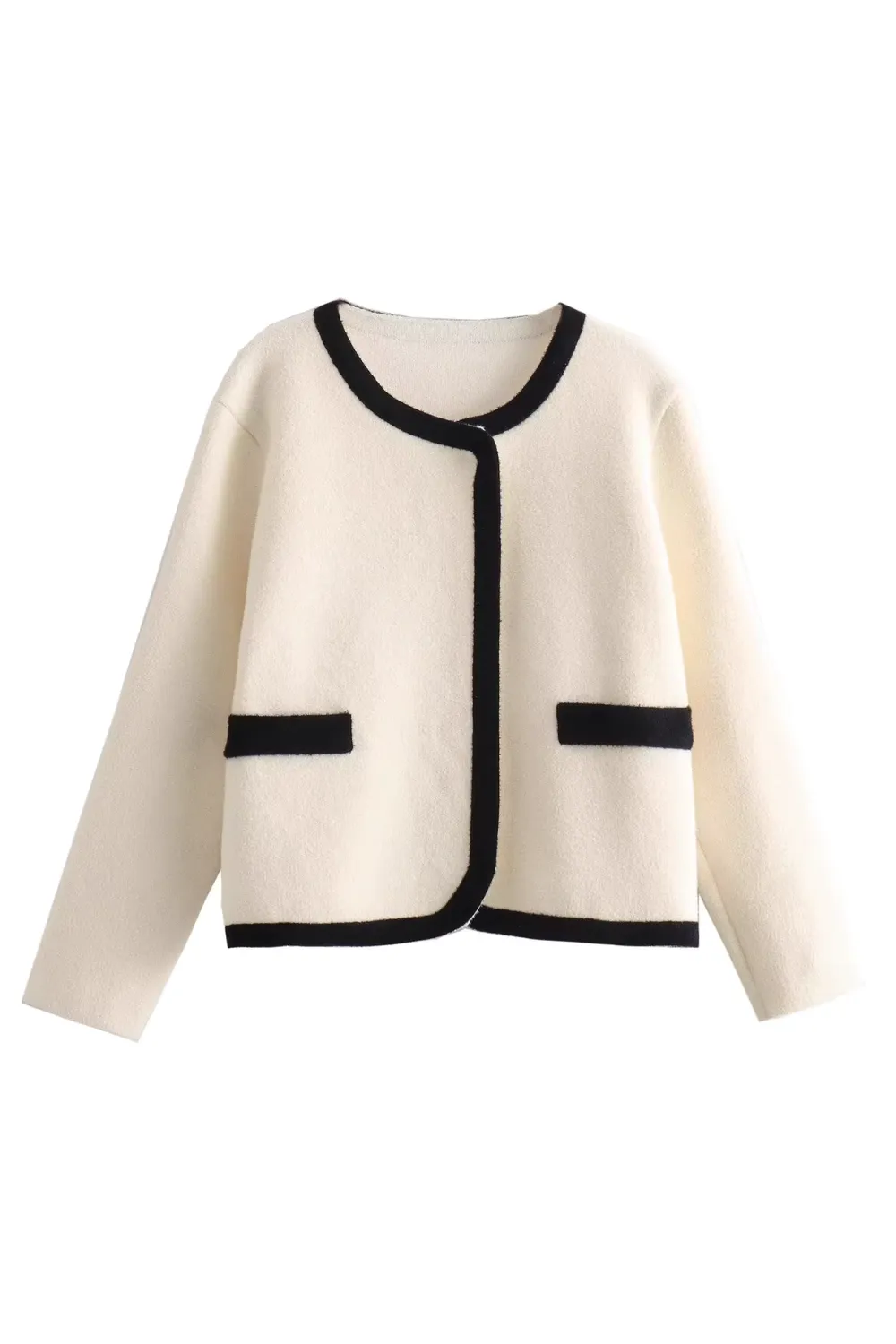 'Jocelyn' Round-Neck Knitted Cardigan