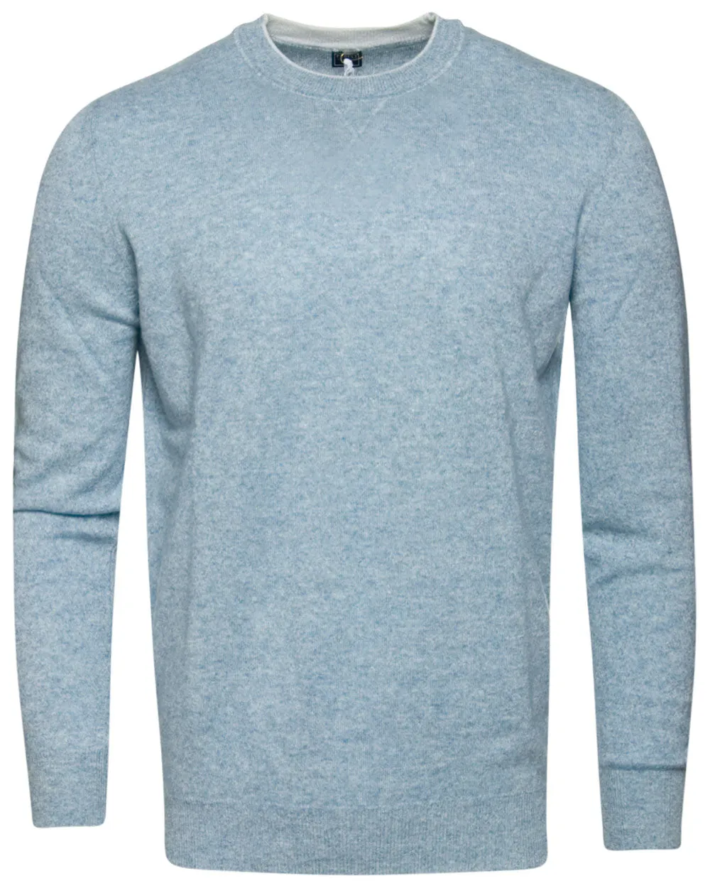 Light Blue David Long Sleeve Cashmere Pullover