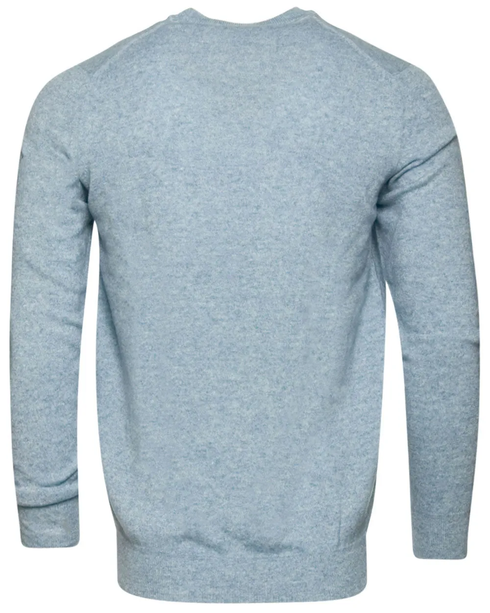 Light Blue David Long Sleeve Cashmere Pullover