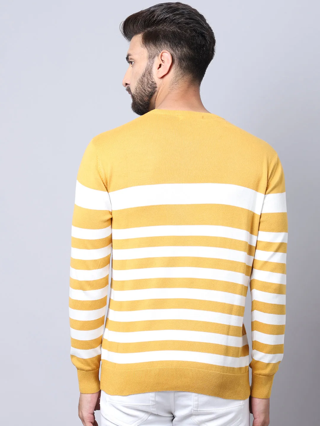 Men Mustard Pullover Sweater