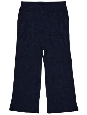 MERINO WIDE RIB PANTS - NAVY