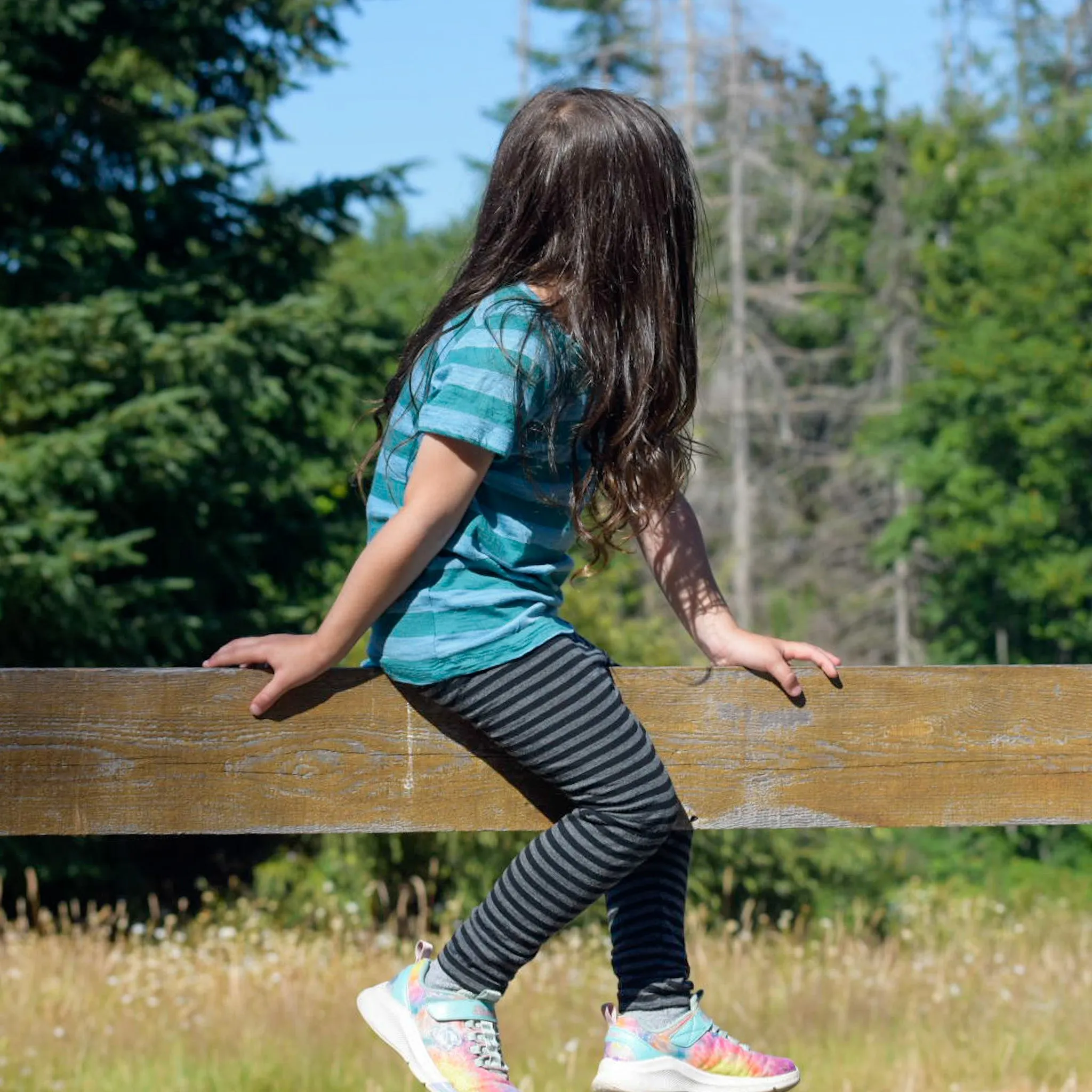 Merino Wool Striped Leggings