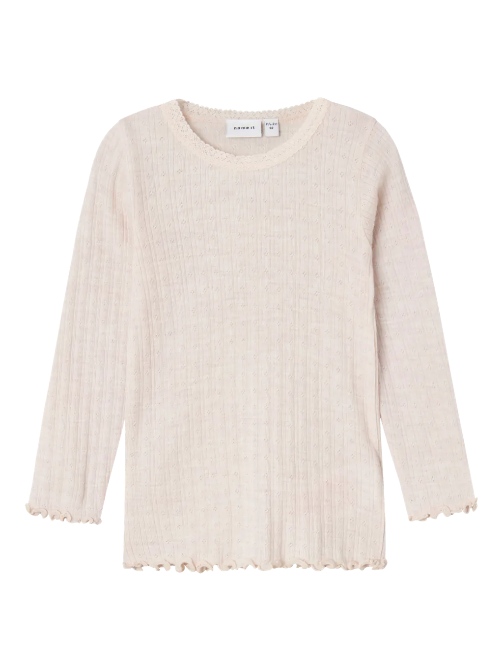 name it mini WOSSA WO/SI RIB LS TOP - Lilac Ash