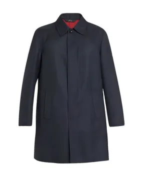 Navy Blue Double Car Coat