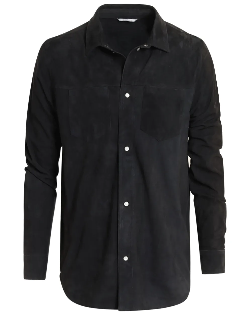 Navy Suede Overshirt