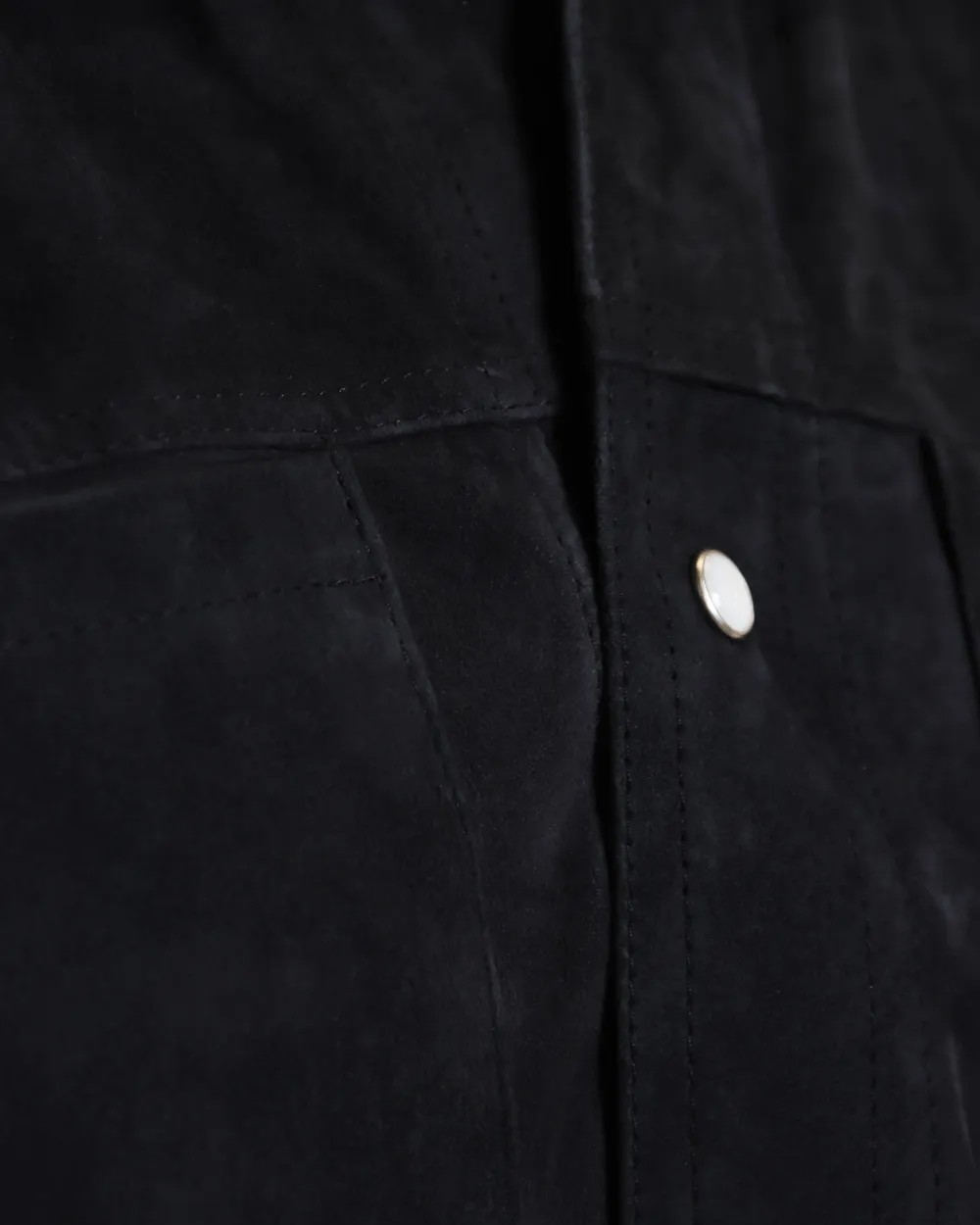 Navy Suede Overshirt