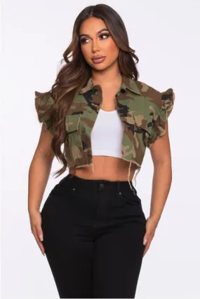 No Limit  Camo Crop Vest