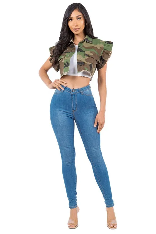 No Limit  Camo Crop Vest