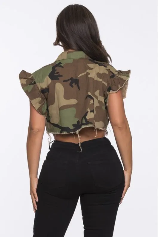 No Limit  Camo Crop Vest