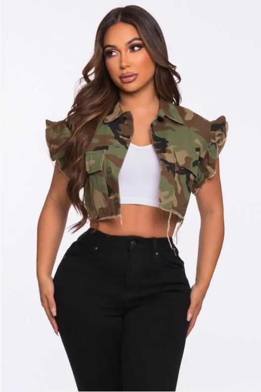 No Limit  Camo Crop Vest