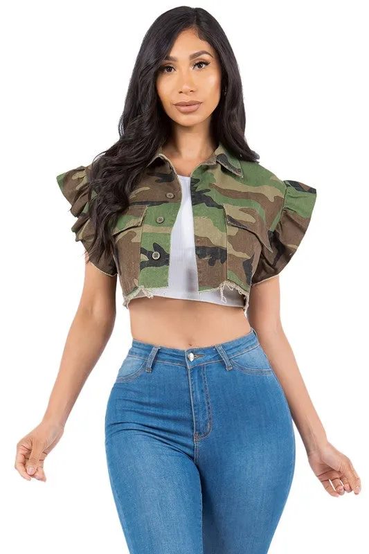 No Limit  Camo Crop Vest