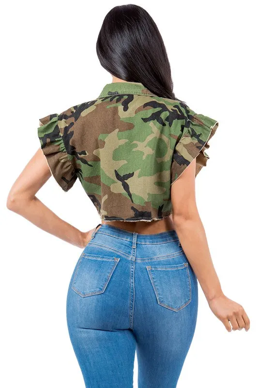 No Limit  Camo Crop Vest