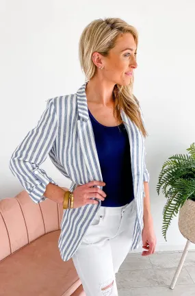 Sasha Striped Linen Blazer | S-L