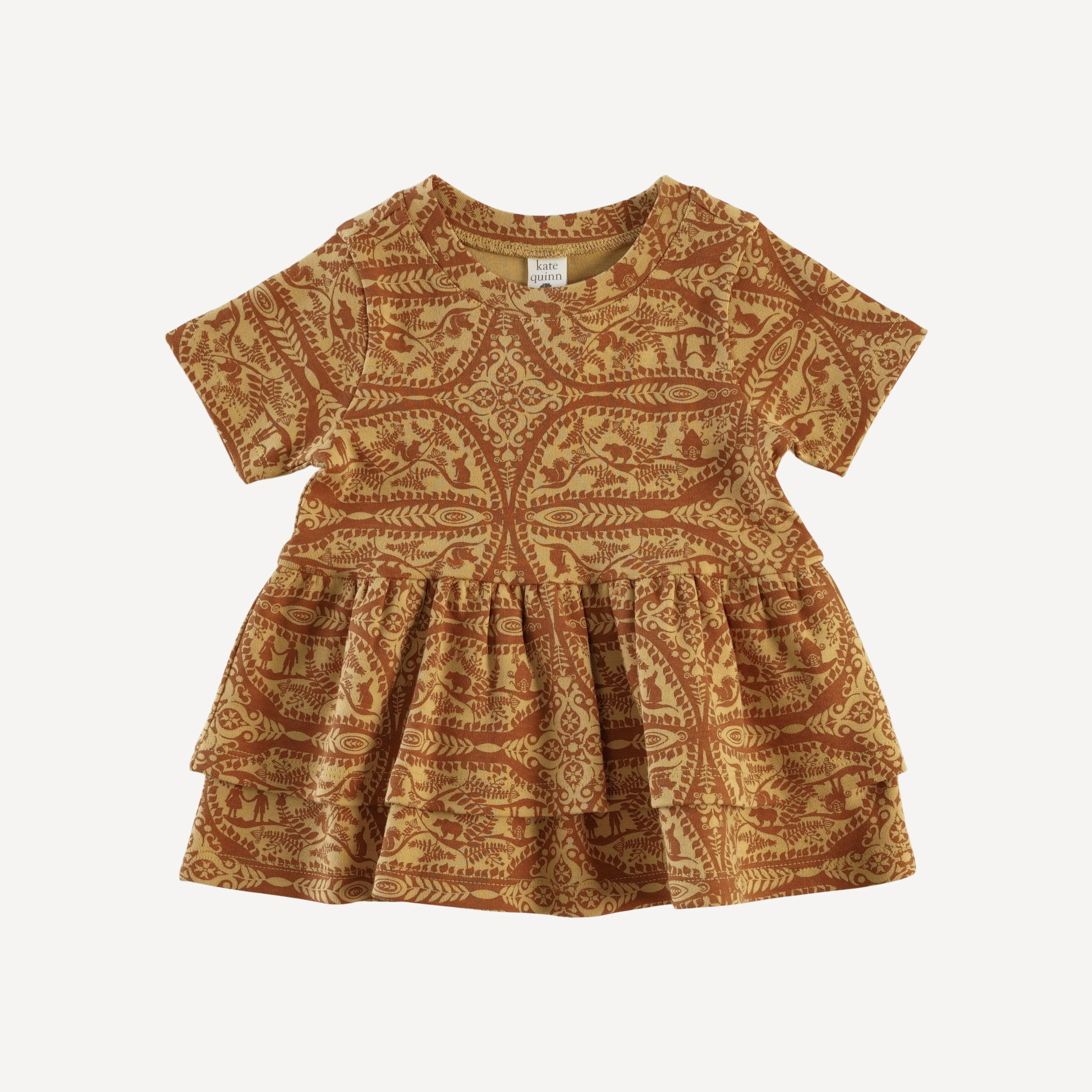 short sleeve zoe set | brown sugar hansel   gretel | organic cotton interlock