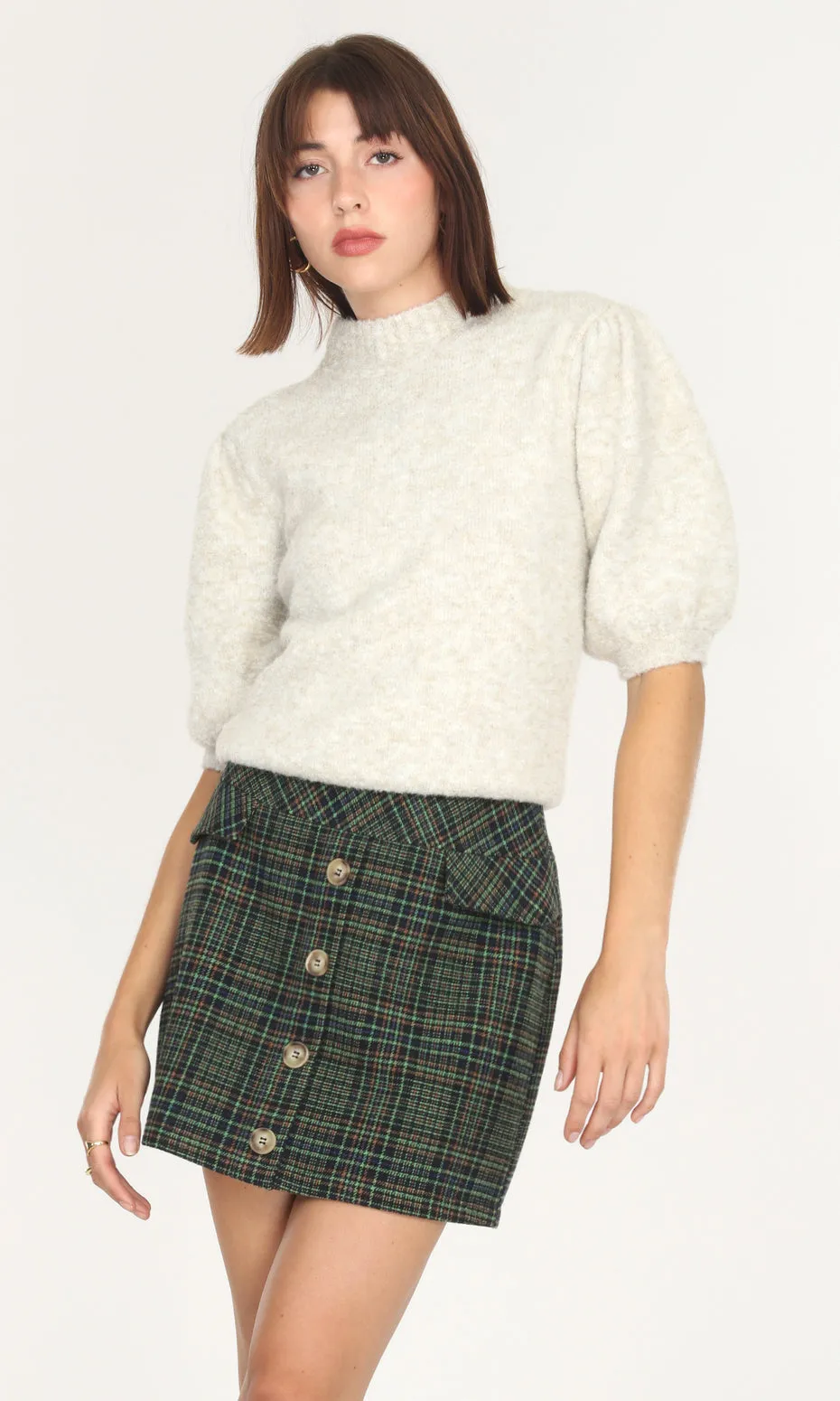 Vienne Cozy Knit Puff Sleeve Top - SUSTAINABLE