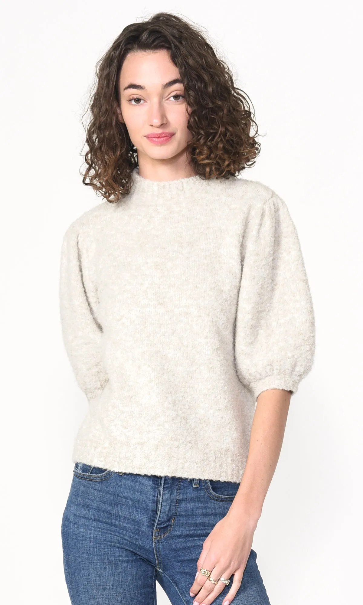 Vienne Cozy Knit Puff Sleeve Top - SUSTAINABLE