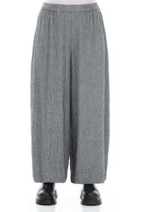 Wide Grey Wool Trousers