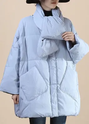 Women Baby blue fashion Thick Pockets Winter Duck Down Winter Coats