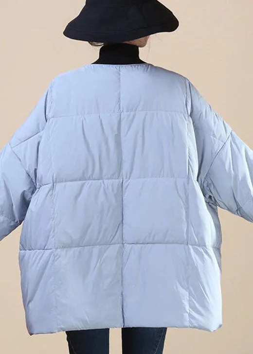 Women Baby blue fashion Thick Pockets Winter Duck Down Winter Coats