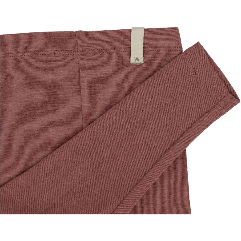 Wool Leggings - rose brown