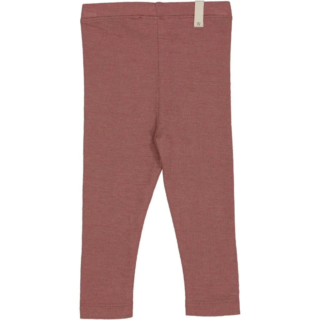 Wool Leggings - rose brown